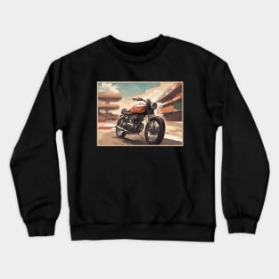 Vintage Cafe racer 50s vibe motorcycle Crewneck Sweatshirt